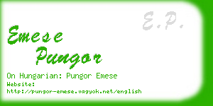 emese pungor business card